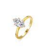 S925 Silver Ring Moissanite Moissanite Diamond Cross Ladies