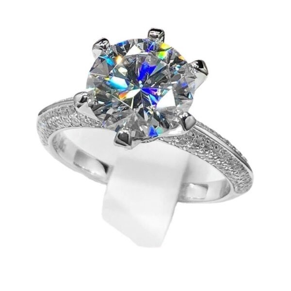 White Gold Female Moissanite Ring