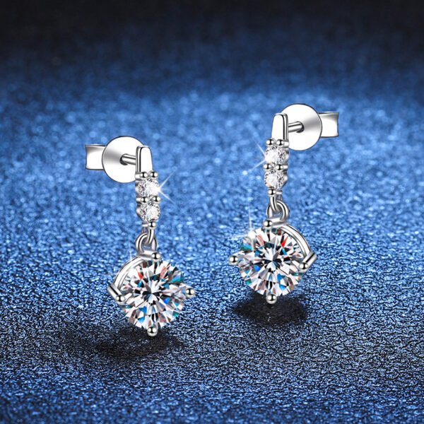 S925 Silver Moissanite Stud Earrings