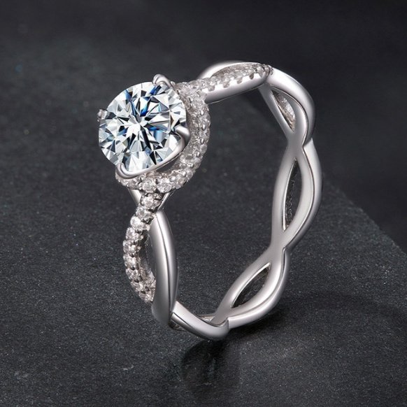 Moissanite Wedding Ring Eternal Elegance