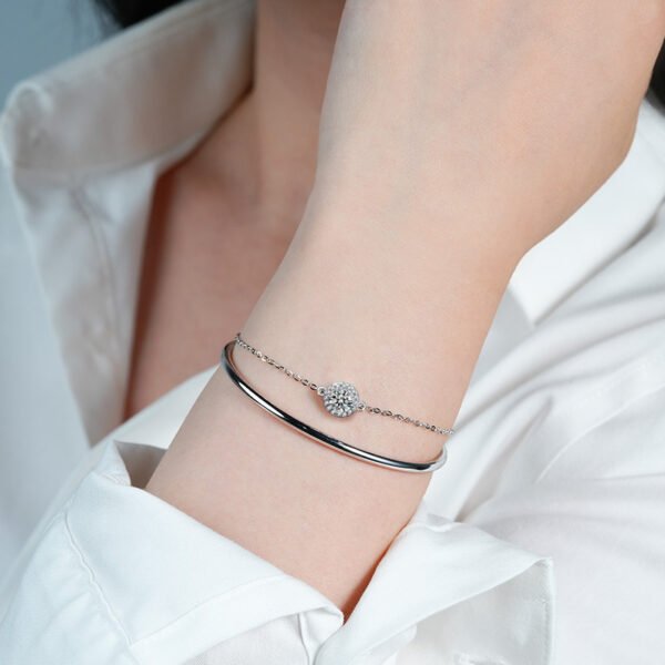 S925 Silver Moissanite Stackable Bracelet