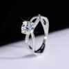 Sterling Silver Authentic Moissanite Ring