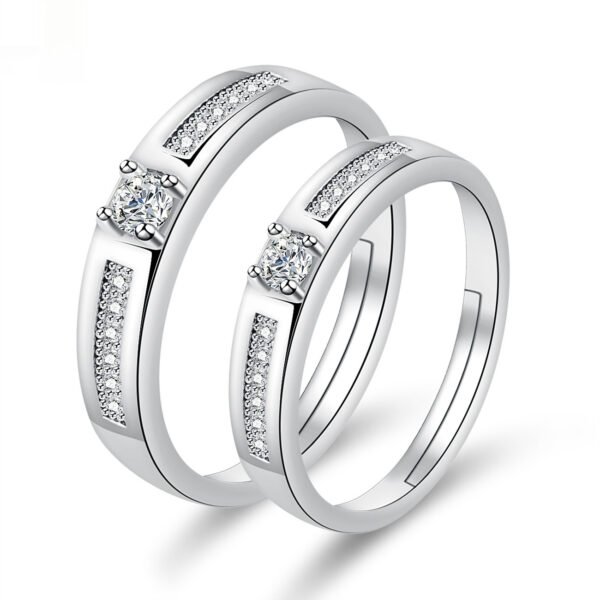 Moissanite Engagement Couple Couple Rings