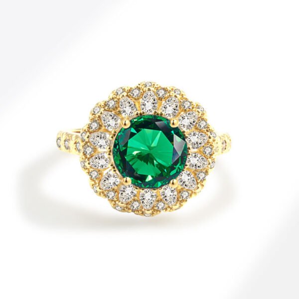 Green Moissanite Ring Women