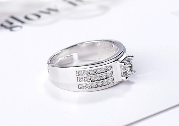 Moissanite Fashion Men's  Ring
