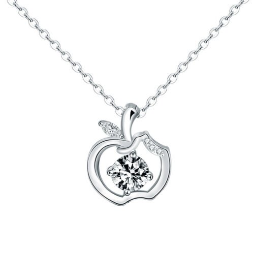 Pure Silver Collarbone Moissanite Pendant