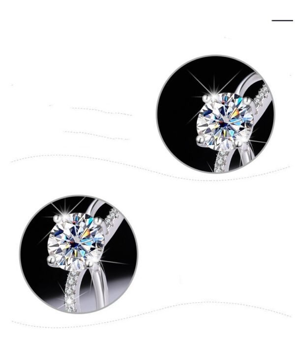 Sterling Silver Authentic Moissanite Ring