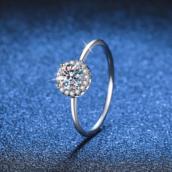 S925 Sterling Silver Ring Moissanite