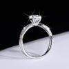Sterling Silver Authentic Moissanite Ring