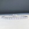 Sterling Silver Tennis Chain Moissanite Necklace Moissanite Braceletunisex Design