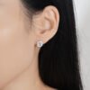 Fashion Silver Women's Moissanite Earrings
