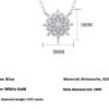 Fashion Moissanite Silver SUNFLOWER Pendant