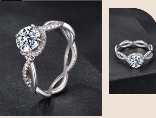 Moissanite Wedding Ring Eternal Elegance