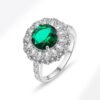 Green Moissanite Ring Women