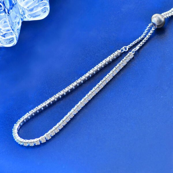 Moissanite Women's Sterling Silver Bracelet