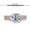 Moissanite Female Diamond Silver Ring