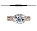 Moissanite Female Diamond Silver Ring