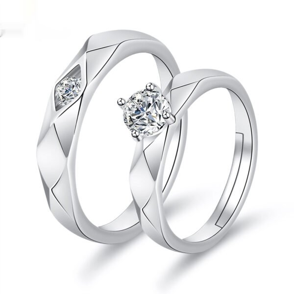 Moissanite Engagement Couple Couple Rings