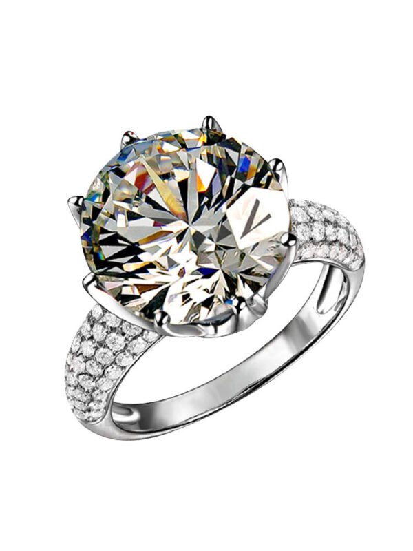 White Gold Female Moissanite Ring