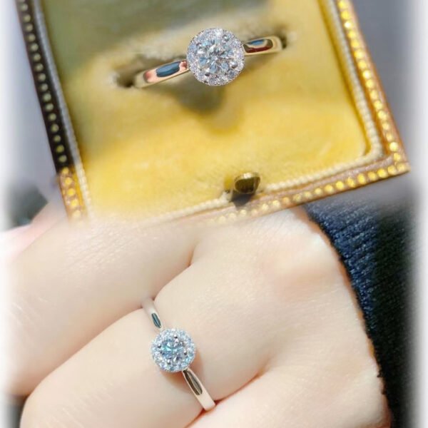 Women's Sterling Silver Moissanite Ring