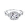 Women's Stylish Round Moissanite Ring