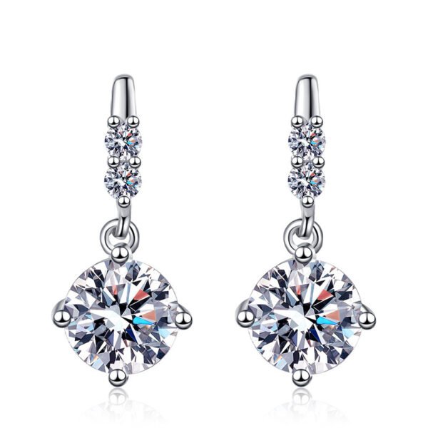 S925 Silver Moissanite Stud Earrings