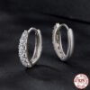 Single Row Moissanite Round Earrings