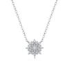 Fashion Moissanite Silver SUNFLOWER Pendant