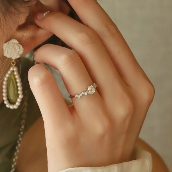 925 Sterling Silver Moissanite Ring