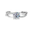 Sterling Silver Authentic Moissanite Ring