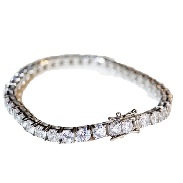 Sterling Silver Tennis Chain Moissanite Necklace Moissanite Braceletunisex Design