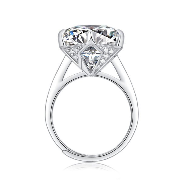 Moissanite Mouth Adjustable Inlaid Ring