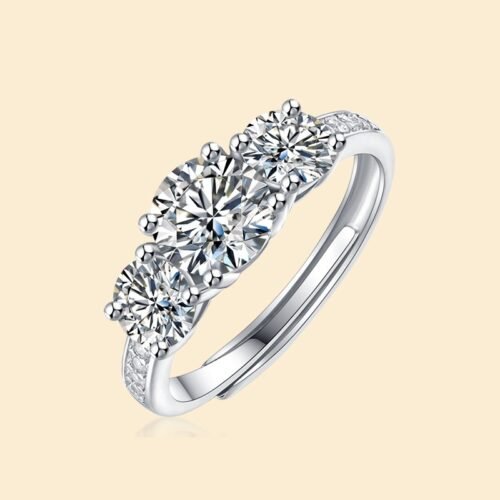 Trend Adjustable Mouth Moissanite Ring
