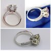 White Gold Female Moissanite Ring