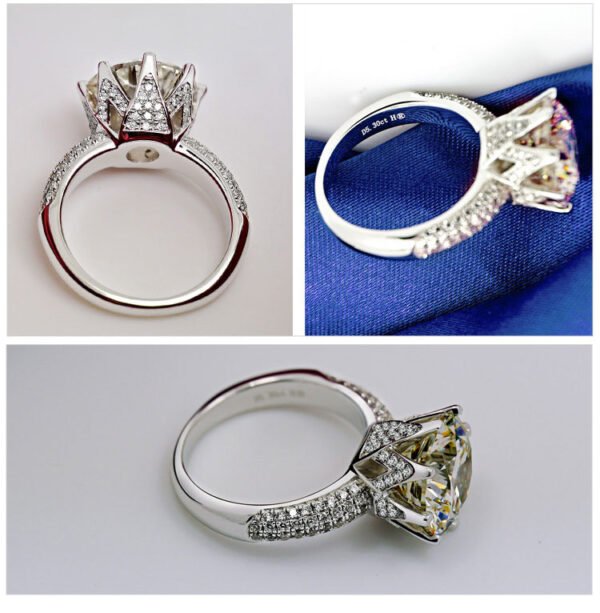 White Gold Female Moissanite Ring