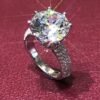White Gold Female Moissanite Ring