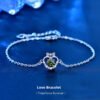 Colorful Moissanite Bracelet Love Bracelet