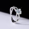 Sterling Silver Authentic Moissanite Ring