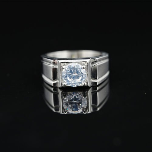 Moissanite Gemstone Ring Korean Fashion